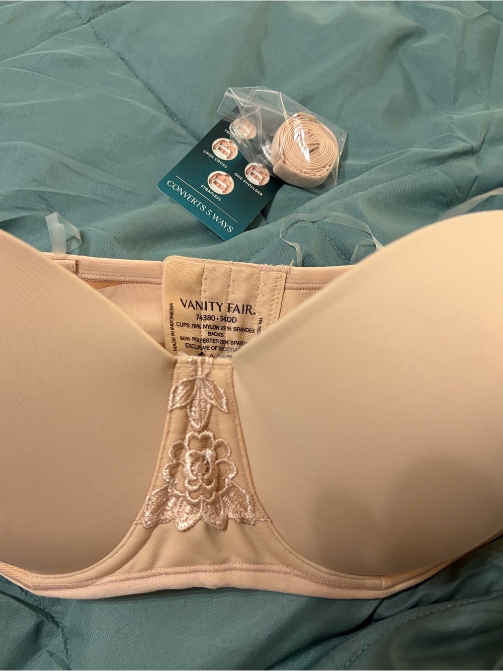 Vanity Fair Strapless Molded Cup Bra - Beige